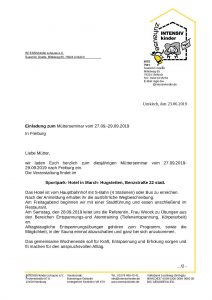 Einladung Mütterseminar 2019